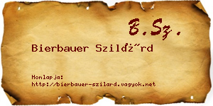 Bierbauer Szilárd névjegykártya