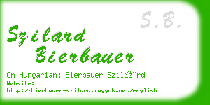 szilard bierbauer business card